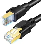 Ethernet kabelis Cat8 40 Gbps, 2000 Mhz, 5 m, juodas
