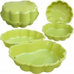 DIDELĖ SMĖLIO DĖŽĖ DVIGUBAS Plaukimo baseinas KEVALAS uždara 2 DALYS 156x95 MOCHTOYS