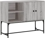 &Scaron;oninė spintelė, pilka ąžuolo, 100x40x79,5cm, apdirbta mediena