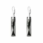 Diamond Sky Jewelry Sidabriniai auskarai moterims DiamondSky &bdquo;Deluxe (Jet)&ldquo; su Swarovski kristalais