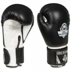 Bokso pir&scaron;tinės 14 oz sparingo treniruotėms juodai baltos Dbx Bushido