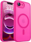 Canshn dėklas, skirtas iphone 16e su kameros apsauga, skirtas magsafe (auk&scaron;čiausia karinė apsauga ir magnetinė jėga), itin patvarus dėklas, skirtas iphone 16e, atsparus smūgiams, ry&scaron;kiai rožinis