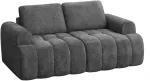 Songmics Modulinė sofa be karkaso i&scaron; &scaron;enilo audinio, 176 x 92 x 85 cm, tamsiai pilka