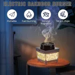 Mini smilkalų degiklis - Telawah ne&scaron;iojamas Bakhoor įkraunamas Usb aromato difuzorius, elektrinis arabi&scaron;kų smilkalų laikiklis namų dekoravimui
