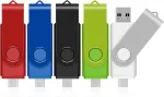 Tewene usb c atmintinė 4gb 5 vnt pakuotė, usb atmintinė 2.0 telefonams ir plan&scaron;etiniams kompiuteriams, atminties kortelė mobiliesiems telefonams 2 viename (usb-c ir usb-a), telefonams/plan&scaron;etiniams kompiuteriams/android telefonams ir kompiuteriams