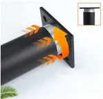 Wanfoou baldų kojelės, 4 vnt., reguliuojamo auk&scaron;čio, 8 cm, aliuminio lydinio baldų kojelės, spintelių kojelės, kojelės kėdėms, stalui, spintelei, ra&scaron;omajam stalui, sofai, baldų kojelės su varžtais (juodos)