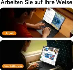Houcc dėklas su klaviatūra, skirtas Ipad Pro 2024 13 colių M4, Bluetooth klaviatūra su magnetiniu stovu, jutiklinė dalis, 7 spalvų ap&scaron;vietimas, Qwertz i&scaron;dėstymas, juodas