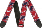 Diržas gitarai Fender Raudonas/Baltas/Mėlynas MONO STRAP