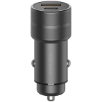ENERGEA automobilinis įkroviklis 1xUSB+1xUSB-C PD-QC3.0 38W pilkos spalvosl Alu Drive PD20+