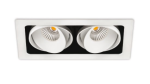 21W LED įleidžiamas &scaron;viestuvas TWIST DOUBLE, 3000K (&scaron;iltai balta), baltas. Pridedamas DALI maitinimo &scaron;altinis.