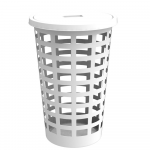 Multi Vasket&oslash;jskurv rund &Oslash;46,2xH63,2cm 54ltr PP med l&aring;g hvid,1 stk