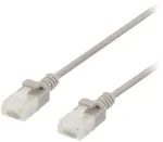 DELTACO U/UTP Cat6a tinklo kabelis, plonas, 3,5 mm skersmens, 0,5 m, pilkas