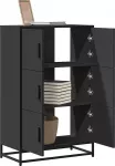 Highboard Juodas 68x35x106,5 cm Mediena ir metalas