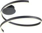 Lubinis &scaron;viestuvas 38W LED pavir&scaron;inis &scaron;viestuvas SCROLL, juodas, 3000/4000/6000K, dimeriuojamas, 01-4012