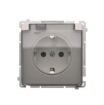 Kontakt Simon Kreipkitės į Simoną BMGSZ1B.01/11 Simon Basic Lizdas Schuko ki&scaron;tukas IP44 versijai (modulis) 16A, 250V~, varžtiniai gnybtai balta BMGSZ1B.01/11