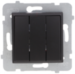 Ospel ŁP-13U/m/33 ARIA triguba jungtis, juodos spalvos, metalinė ŁP-13U/m/33