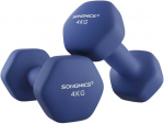 Songmics 2 hantelių rinkinys mėlynos spalvos