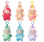 LABUBU stiliaus staigmena dėžutėje, GROJANTIS pliu&scaron;inis žaislas 2 vnt. Happy people