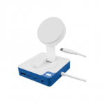 Targus &bdquo;Hyper HyperDrive Flex MagCharge&ldquo; USB-C &scaron;akotuvas, Baltas/Mėlyna | HD8100BUGL | HDMI jungtys kiekis: 1