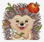 MP Studia Beldizart Vandenyje tirpstančio audinio kryželiu siuvinėjimo rinkinys "Ežys" SV-811