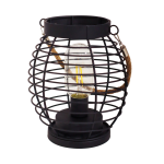 Artflow Dārza Laterna ar LED uz baterijām, 18x18x19cm, melna