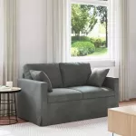 Sofa Tamsiai pilka 138 x 78 x 80 cm Aksomas