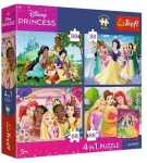 Trefl Dėlionė 4x88 PremPlus Kids Romantyczne księżn.34700