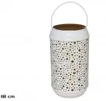 Balta žibintas žvakėms, 18 cm, 12.00 x 12.00 x 18.00, GARDEN ENJOY