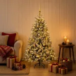 Dirbtinė Kalėdų eglutė su burbulais 120 cm 150 LED &Scaron;ilta balta