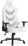 Žaidimų kėdė balta / juoda su TILT mechanizmu &ndash; ergonomi&scaron;ka ir stilinga
