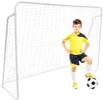 Futbolo vartai 2.13x1.52 m, balti, vaikams, sodui, kiemo futbolo vartai, mini futbolo vartai