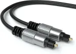 Jamega - 2 m optinis toslink kabelis | skaitmeninis optinis audio kabelis &scaron;viesolaidinis kabelis dts spdif digital suderinamas su soundbar, stereo, namų kinu, ps5, ps4, XBOX ir daugeliu kitu