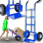 Dviratis transportavimo vežimėlis sandėliui, rankinis, iki 250 kg