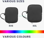 Kwmobile dėklas sulankstomiems i&scaron;maniesiems telefonams xxs &ndash; 3/3,5 colio &ndash; neopreno dėklas pilkas &ndash; xs mobiliojo telefono dėklas 10 x 8 x 2 cm vidiniai matmenys &ndash; mini piniginė