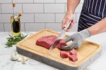 Virdulys Masterclass Pir&scaron;tinės Atsparios Įpjovimams, Virtuvinės Pir&scaron;tinės, Maisto Ruo&scaron;imas, Apsauginės Pir&scaron;tinės Pjaustymui ir Filetavimui, Pir&scaron;tų Apsaugos, Atsparios Įpjovimams, Pilkos, Universalus Dydis, 1 Vnt.