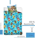 Paw Patrol patalynės užvalkalų komplektas 135 x 200 cm, 80 x 80 cm, medvilnė &middot; vaiki&scaron;ka patalynė mergaitėms ir berniukams &middot; 2 dalys &middot; 1 pagalvės užvalkalas 80 x 80 cm + 1 antklodės užvalkalas 135 x 200 cm