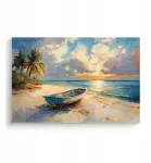Plakatas Paveikslas ant drobės canvas natūrali medvilnė Uv spauda 120x80 cm valtis