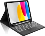 Occtingkind, klaviatūra, skirta ipad 2025/2022, dėklas su klaviatūra, skirtas ipad a16 11 colių 2025 ir ipad10 gen 10,9 colių 2022, bluetooth klaviatūra, qwertz, usb c, trackpad, ap&scaron;vietimas, juoda