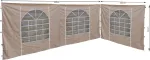 Quick Star 2 &scaron;oninės sienelės su pvc langu 300 x 193 cm / 400 x 193 cm, skirtos pavėsinei Sahara 3 x 4 m, smėlio spalvos