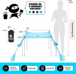 Sun Ninja mini paplūdimio palapinė apsauga nuo saulės - maža stoginė paplūdimiui - upf50+ paplūdimio palapinė su ne&scaron;iojimo krep&scaron;iu - dalinis pavėsis - apsauga nuo saulės kelionėms lengva - paplūdimio palapinė - palapinė nuo saulės