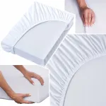 Paklodė su guma 100% &scaron;ukuotinės medvilnės 200x200 + 30cm auk&scaron;tam čiužiniui