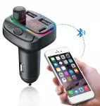 Automagnetola Automobilinis Mp3 transmiteris Led Rgb Pd Type-c