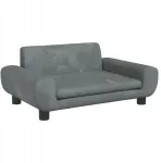 Vaiki&scaron;ka aksominė sofa, 70x45x33 cm, tamsiai pilka