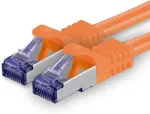 1attack.de Cat.7 tinklo kabelis, Cat7 Poe+ ethernet kabelis, tinklo / interneto / Dsl / modemo / mar&scaron;rutizatoriaus / hub patch kabelis, Lan kabelis, neapdorotas kabelis, 10 Gb/s (sftp Pimf), rinkinys: patch kabelis su Rj 45 jungtimi, Cat.6a