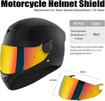 Motociklo &scaron;almo skydelis Shark D-skwal 2 Spartan Carbon (chromo raudonumo)