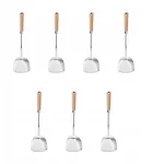 Ikea Vardagen lopetėlė wokui, nerūdijantis plienas/bukas, 36 cm