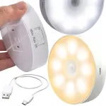 Spintos &scaron;viestuvas su judesio davikliu, 8 led lemputės, &scaron;ilta ir &scaron;alta spalva