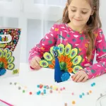 Playmais 3d mozaikos rinkinys &bdquo;peacock&ldquo; kūrybai vaikams nuo 3 metų | Daugiau nei 2300 detalių ir 3d &scaron;ablonai | Skatina kūrybi&scaron;kumą ir smulkiąją motoriką | Natūralus žaislas