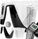 Ltc tikslios virtuvinės svarstyklės su dubeniu, ąsočiu su matavimo skale 1g/5kg 1,5l elektroninės
