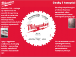 Diskas pjovimo 165x15,87mm, 40dant. ZP1M Milwaukee (akum. įrankiui)